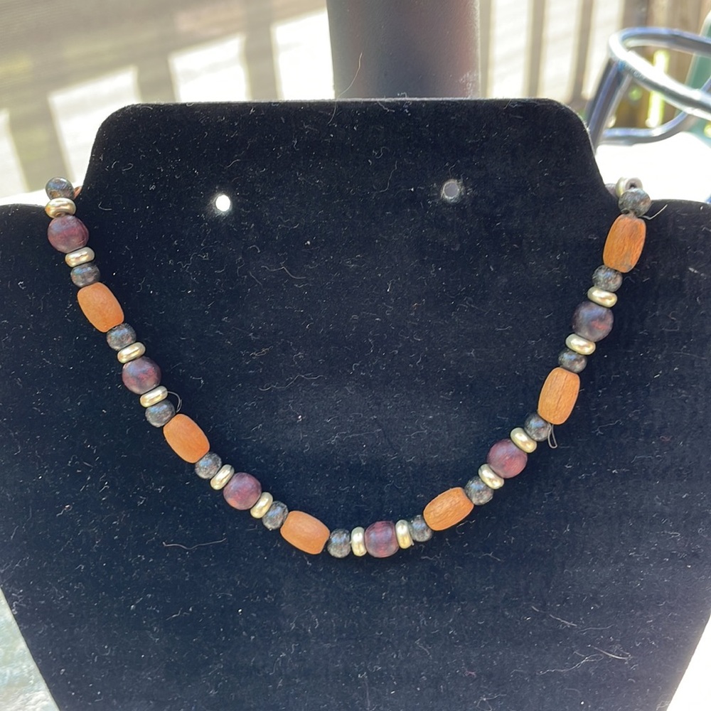 Gender Neutral Wooden Beaded Necklace